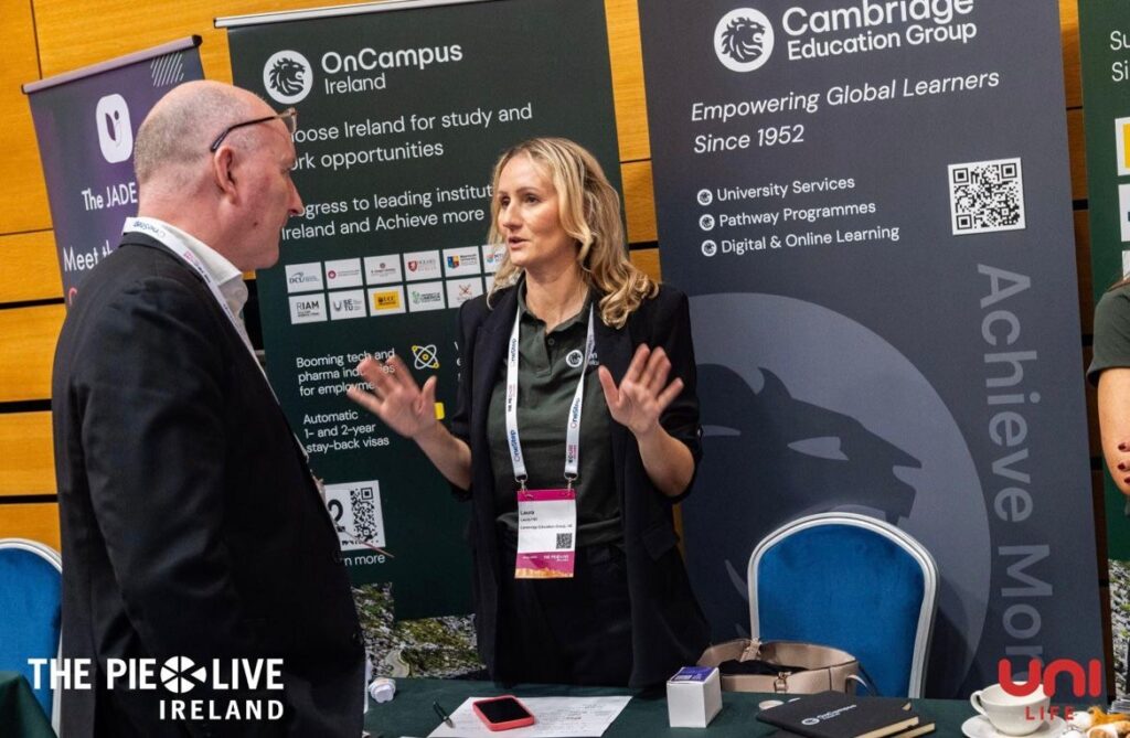 The OnCampus Ireland booth at PIE Live Study in Ireland 2025