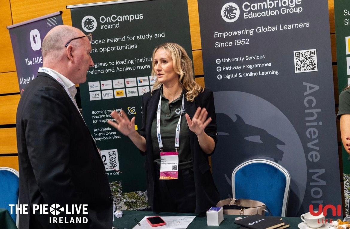 The OnCampus Ireland booth at PIE Live Study in Ireland 2025